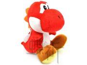Super Mario game animation series Mario plush toy sitting Yoshi dragon toy red