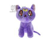Japan Bandai Sailor Moon Artie Smith Luna black or white with purple cat plush toy doll purple