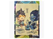 Overwatch anime around game around game poster Tracer and Winston Multicolor
