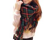 Fashion Women s Autumn and Winter Thick Warm Long Plaid Scarf