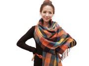 Fashion Women s Autumn and Winter Thick Warm Long Plaid Scarf Air Conditioning Shawl