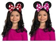 Disney Minnie Mouse Ears With Reversible Bow Costume Headband Child One Size