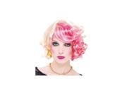 Fashion Victim Pink Blonde Adult Costume Wig One Size