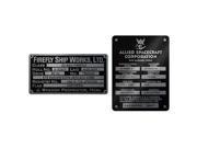 Serenity Firefly Builder Plaques Metalized Sticker Set