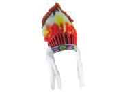 Multi Colored Native American Feather Headdress Costume Accessory