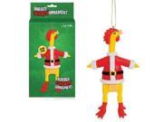 Santa Rubber Chicken Ornament