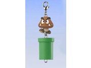 Super Mario Brothers Connect Mascot Clip On Keychain Goomba Green Can