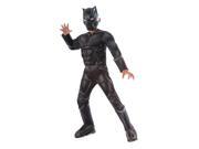 Captain America 3 Deluxe Muscle Chest Black Panther Costume Child Large