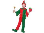 Santa s Elf Costume With Jingle Bells Child Small