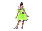 Disney Fairy Tinker Bell Rainbow Deluxe Costume Dress w Wings Headpiece Child 4 6