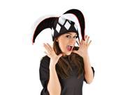 Court Jester Black and White Clown Adult Costume Hat One Size