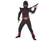 Black Stealth Ninja Costume Child Large Plus 10 12