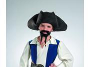 Pirates of the Caribbean Pirate Hat With Moustache Goatee Child