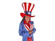 Patriotic Giant Velvet Uncle Sam Adult Costume Accessory