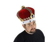 Royal King Red Deluxe Crown Adult Costume Hat