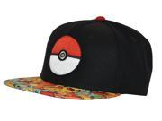 Pokemon Pokeball Sublimated Bill Youth Snapback Hat