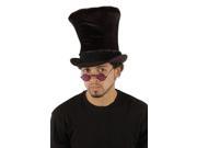 Shiny Black Victorian Top Hat Adult Costume Accessory One Size