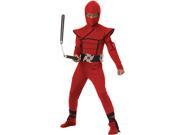 Stealth Ninja Costume Child Red Medium