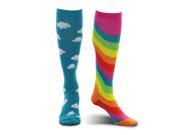 Rainbow and Sky Adult Knee High Costume Socks