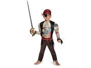 Pirate Toddler Muscle Chest Tattoo Costume Large 4 6