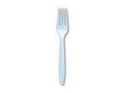 Touch Of Color Premium Cutlery Plastic Forks Pack Of 24 Pastel Blue