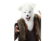Mouth Mover White Fox Costume Mask