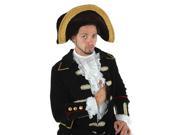 Historial Tricorn Pirate Black Adult Costume Hat