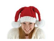Knit Santa Claus Adult Red Hat Costume Accessory One Size
