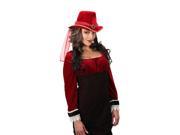 Women s Victorian Red Adult Costume Top Hat