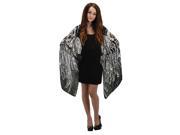Black Feather Wings Adult Lightweight Costume Scarf