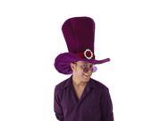 Giant Alice Madhatter Purple Velvet Hat Adult Costume Accessory One Size