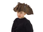 Tattered Pirate Costume Hat Brown