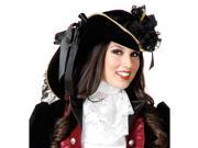 Velvet Pirate Hat Adult Costume Accessory