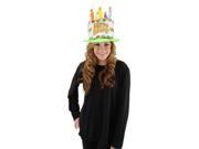 Happy Birthday Party Cake Rainbow Adult Costume Hat One Size