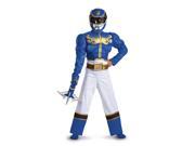 Power Rangers Blue Ranger Megaforce Muscle Chest Costume Child Large 10 12