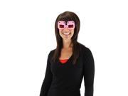 Domo Costume Glasses Pink Adult One Size