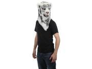 White Tiger Mouth Mover Adult Costume Mask