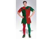 Christmas Holiday Elf Costume Tights Adult Red Green X Large