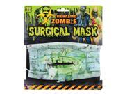Biohazard Zombie Costume Surgical Mask With Teeth One Size
