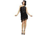 Shimmery Flapper Black Adult Costume Medium Large