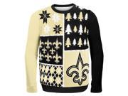 New Orleans Saints Busy Block NFL Ugly Sweater XX Large