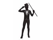 Disappearing Man Stretch Costume Jumpsuit Teen Formal Tux Suit One Size Fits...