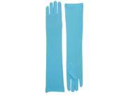Womens Long Blue Elbow Length Flapper Costume Dress Gloves