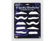 10 Piece Spooky Style Moustaches Costume Accessory Pack One Size