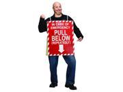 In Case Of Emergency Fire Extinguisher Costume Adult One Size Fits Most