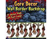20 Foot Long Bloody Severed Limbs Wall Border Halloween Decoration One Size