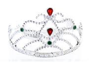 Silver Costume Tiara With Colored Stones Child