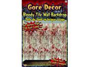 20 x 4 Bloody Tile Wall Backdrop Halloween Party Decoration One Size