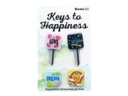 Keys to Happiness Key Caps Set of 4