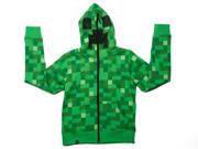 Minecraft Creeper Premium Zip Up Youth Hoodie X Large